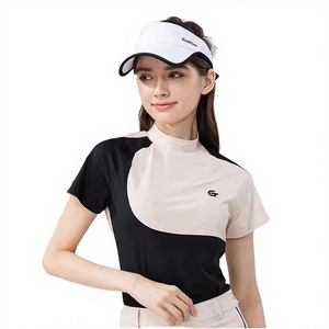 Camiseta de Golf Personalizada para Mujer, Verano, Delgada, Elástica, Transpirable, de Secado Rápido, Suave, Estampada, de Algodón y Elastano, 200g, Manga Corta, Cuello Redondo - Product Image 4