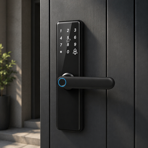 Serrure de porte intelligente TTLock Tuya App pour porte en bois, <span class=keywords><strong>d</strong></span>éverrouillage par empreinte digitale/code/carte/clé, stockage cloud, sécurité de niveau C, pour maison/bureau/hôtel/appartement - Product Image 1
