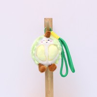 Porte-clés en peluche mignons en forme de légumes et de fruits - Banane, avocat, durian, noix de coco - Jouets en peluche de 10-12 cm en polyester - Petits charms pour sacs
