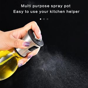 Pulvérisateur d'<span class=keywords><strong>huile</strong></span> d'olive antidérapant pour la cuisson, flacon distributeur d'<span class=keywords><strong>huile</strong></span> en verre pour friteuse à air, barbecue, salade, cuisson, rôtissage, pulvérisateur de vinaigre - Product Image 5