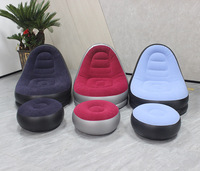 Fauteuil gonflable avec repose-pieds - un canapé gonflable portable pour une personne, adapté au camping ou aux jeux