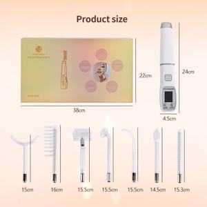 Appareil de soin du visage à haute fréquence avec logo personnalisé pour usage domestique, SPA, galvanique, orange, bleu, violet, anti-âge, thérapie cutanée - Product Image 6