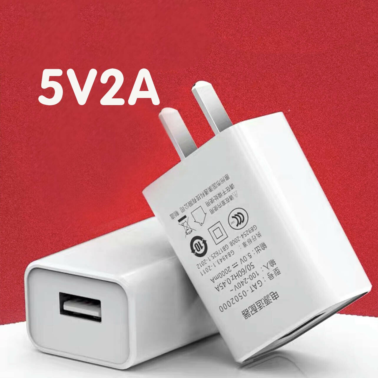 Настенное зарядное устройство с портом USB 5 В, 2 А, адаптер питания переменного тока в постоянный ток, белый