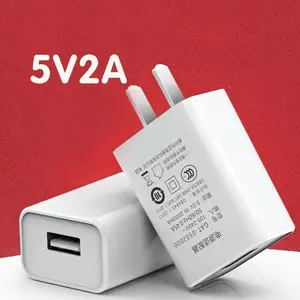 5 V 2AUSBポートジャックウォールチャージャー5ボルトv 2アンペアAC-DC電源アダプターホワイト