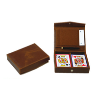 Cartes à jouer de poker Qaisar Advertising avec finition mate, étui de rangement en PVC imperméable - Certifié EN71, logo personnalisé, vente en gros
