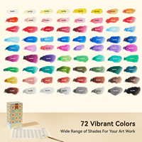 Arrtx ACP-003-3872 72 couleurs aquarelle soluble dans l'eau ensemble de crayons de couleur avec brosse en nylon fournitures d'art de qualité supérieure
