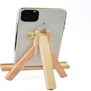 Caballete de madera hecho a mano para teléfono, soporte para tableta y ordenador, estilo de lona adecuado para todo tipo de teléfonos Android Las tabletas son - Product Image 4