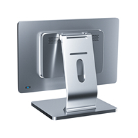 Terminal de point de vente (TPV) ultra-fin en alliage d'aluminium, écran tactile simple ou double 15,6 pouces, Android Windows, caisse enregistreuse pour restaurant