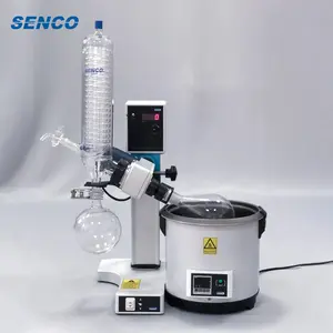 Harga agen tenco distilasi industri fraksional Rotary Evaporator 2L/jalur pendek vakum distilasi dengan kondensor