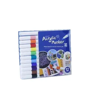 Pennarelli Acrilici a Punta Fine Impermeabili per Disegno, Set Completo Fai-da-Te, Non Sbavanti, Impilabili, per Studenti, Acquerello Cinese - Product Image 1