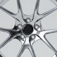 Nouvelles jantes en alliage d'aluminium forgé noir JWYC 1621 PCD 5x120/114.3/112 ET30 à rayons multiples, pour rétrofit/amélioration, avec boulons et garantie de 5 ans
