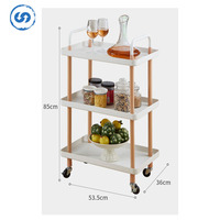 Table Basse Amovible Salon Canapé Table d'Appoint Bois Chambre Mini Table Avec Roues