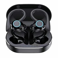 2024 nouveau produit écouteurs sans fil BT 5.3 TWS dans le crochet d'oreille casque de sport écouteur tactile avec crochet d'oreille étanche LED noir OEM JL