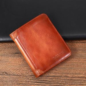Cartera para hombre, billetera triple, estilo vintage, delgada, corta, multifunción, tarjetero, monedero masculino - Product Image 3