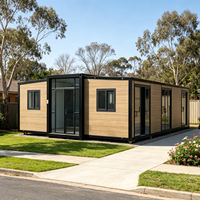 Maison conteneur préfabriquée prête à l'emploi, écologique, structure en acier, 30 pieds, 2 chambres, 1 salle de bain complète avec toilettes