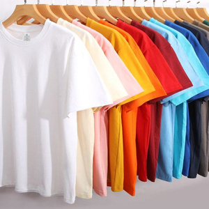 T-shirt en coton vierge grande taille pour hommes, t-shirt avec logo imprimé numériquement, surdimensionné, avec épaules tombantes, pour hommes, vente en gros - Product Image 2