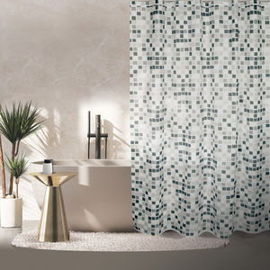 Cortina de Ducha de Tela de Poliéster Brunswick 180x200cm Resistente al Agua para Baño - Product Image 1