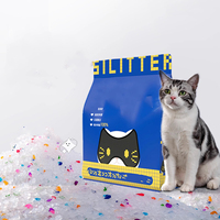 Litière pour chat en gel de silice cristallin absorbant, avec plusieurs types de parfums et indicateur de surveillance de la santé PH
