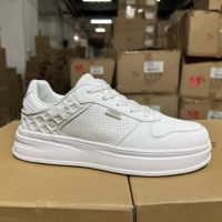 Chaussures de skate tendance pour hommes et femmes, dessus en PU blanc gaufré, semelle intermédiaire en EVA hautement élastique, doublure textile, semelle épaisse antidérapante