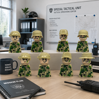 Blocs de construction militaires polyvalents de survie en jungle pour figurines militaires miniatures, matériaux sûrs pour les étudiants, atelier intelligent, vente chaude