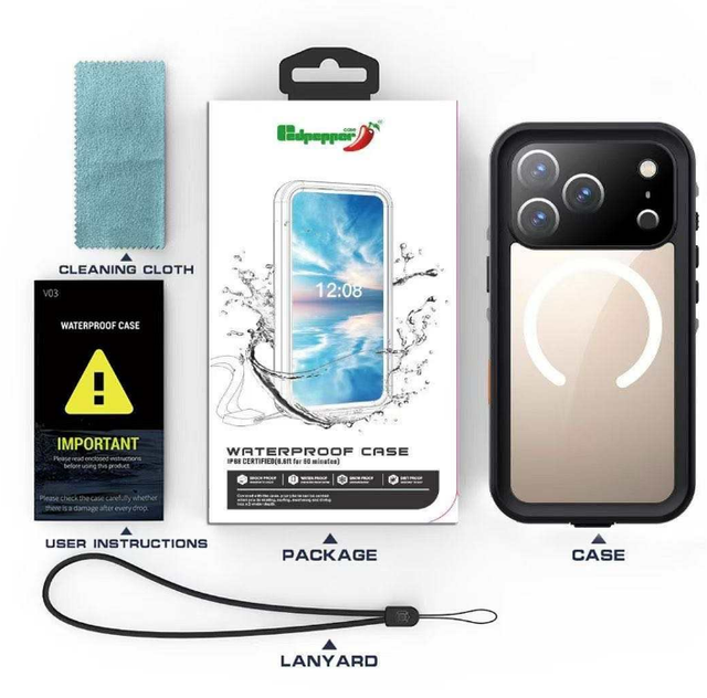 360 Degree Full Protection Mobile Cover Waterproof Case for iphone 17 16 15 14 13 12 11 11 Pro MaxMobile Phone Cases