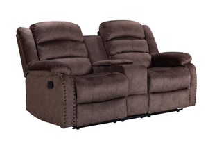 โซฟาปรับเอนแบบแมนนวลทันสมัยสำหรับขายส่ง ผ้าทนทาน โครงไม้ พร้อมที่วางแก้ว - Product Image 6