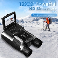 Binoculares HD 2 en 1 con Cámara Digital y Videocámara 1080p, Zoom 12x8x, Pantalla de 2.4" para Fútbol, Observación de Aves, Exploración al Aire Libre