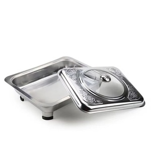 Plateau chauffe-<span class=keywords><strong>plats</strong></span> rectangulaire de qualité hôtelière avec <span class=keywords><strong>pieds</strong></span> amovibles en acier inoxydable pour cuisine - Product Image 1