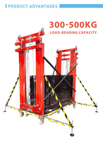 Échelles électriques portables mobiles extensibles de 2 m, 6 m, 8 m, 12 m, échelles de chantier électriques