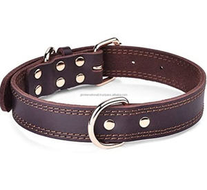 Collares de correas de cuero suave para mascotas, collares ajustables para perros, diseño personalizado, collar de cuero genuino ajustable completo para perros - Product Image 2