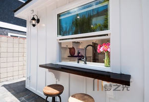 Usine chinoise offre cadre en aluminium automatique extérieur café et magasin guillotine fenêtre coulissante - Product Image 4