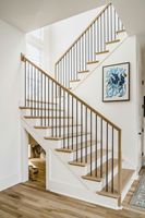 Escalier élégant et moderne PRIMA avec rampe et main courante, ensemble d'escalier intérieur pour maison, prix d'usine