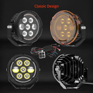 Phare auxiliaire de <span class=keywords><strong>moto</strong></span> 4,5 pouces 120W, projecteur antibrouillard 12V avec clignotant ambre et kit de câblage pour XMAX 250 Forza 350 ADV - Product Image 5