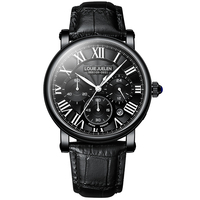 Montre à quartz unisexe de haute qualité avec boîtier en acier inoxydable, fermoir pliant, aiguilles luminescentes, résistance à l'eau 20 BAR, verre minéral, neuve