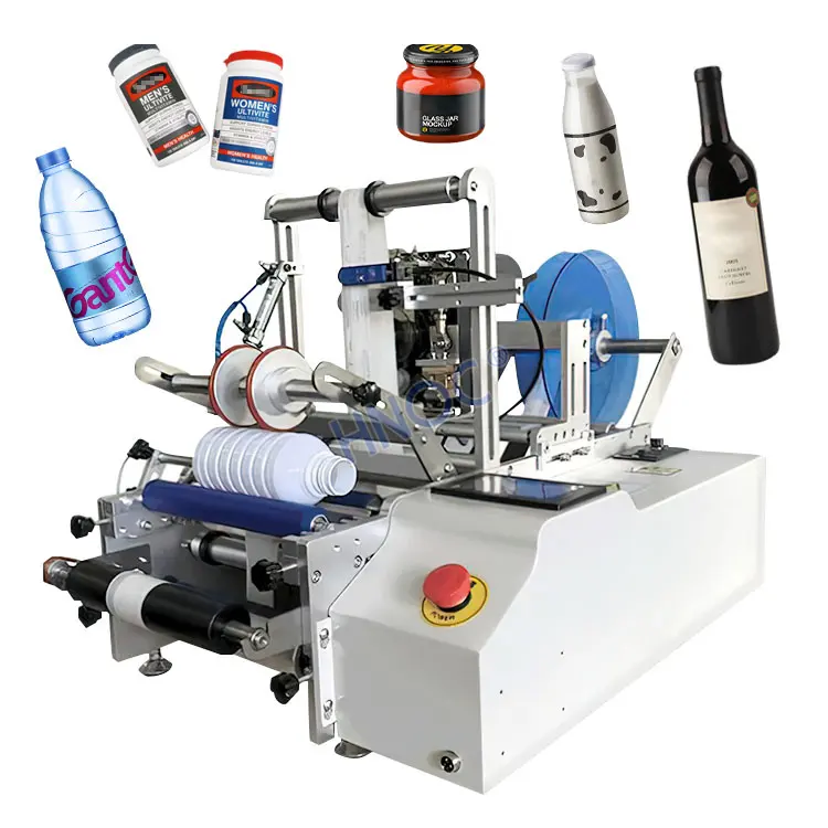 Italy Customize Semi Auto Hand Sticker Slew Liquid Detergent Rectangular Bottle Label Applicator Machine Manual