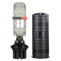 Boîtier de jonction fibre optique 144/96 fibres IP68, port non coupé, 1 entrée 6 sorties, fermeture thermorétractable, boîte de raccordement fibre optique 1 entrée 6 fibres