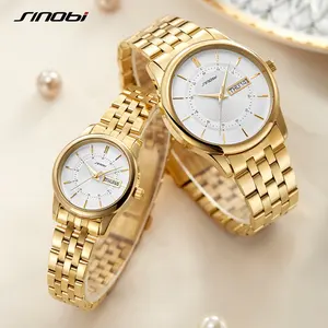 SINOBI Classic Business Style Couple Watch High-quality Quartz Man and Women Wrist Watch for Lovers Gifts Japanese Movement