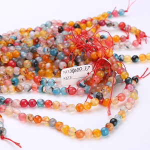 Perles de pierres précieuses d'agate naturelle WENCHI pour la fabrication de bijoux, coupe brillante, couleur jaune, 8 mm de hauteur, 3 mm - Product Image 3