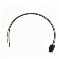 Kabel Harness Konektor Plastik Hitam 2-Pin Kustom Pabrik, Ujung Tanpa Isolasi, untuk Catu Daya & Peralatan Rumah Tangga
