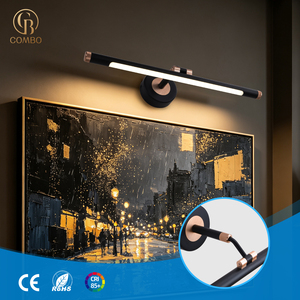 Lampe murale LED pour salle de bain, indice de protection IP44, température de couleur 3000K/4000K/6000K, design moderne et luxueux, noir, réglable, garantie 3 ans, haute qualité - Product Image 1