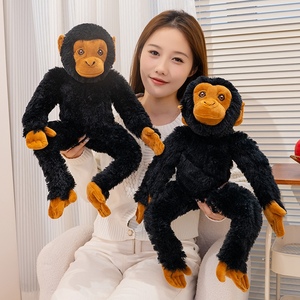 Peluche réaliste de chimpanzé <span class=keywords><strong>noir</strong></span> mignon pour les jeux d'enfants, cadeau d'anniversaire, poupée - Product Image 6