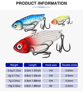 DW 8สี3.5G ถึง10g การสั่นสะเทือนโลหะช้อน3.5g/5g/7g/10g เหยื่อปลอม VIB ตกปลา VIB เหยื่อปลอมแข็ง - Product Image 2