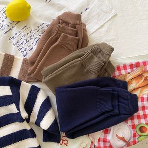Kids Striped Knit <strong>Cardigan</strong> Set Long Sleeve Button Front Soft Comfortable Sweater Pants Casual Outfit Child <strong>Girl</strong> Clothes - Product Image 5
