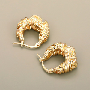 <b>Braided</b> Design Ear Cuff For Women U Shape Hoop Earrings Elegant Fashion Jewelry <b>Accessories</b> - Product Image 2