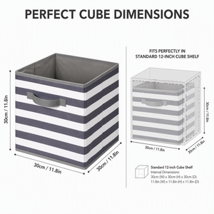 <span class=keywords><strong>Boîte</strong></span> de rangement <span class=keywords><strong>en</strong></span> tissu non tissé imprimé 80g, pliable, <span class=keywords><strong>en</strong></span> forme de cube de 30 cm, avec carton de 2,0 mm pour armoire – Vente <span class=keywords><strong>en</strong></span> gros - Product Image 3