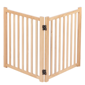 <strong>Wooden</strong> Safety <strong>Gate</strong> for <strong>Dog</strong> Barrier Foldable <strong>Stair</strong> <strong>Gate</strong>_4 Panels - Product Image 4