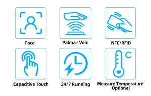 8-Inch Capacitive Touchscreen Biometric Door Lock <b>Face</b> Palm Vein Recognition Android/Win-Based Wall-Mounted Attendance Android - Product Image 2