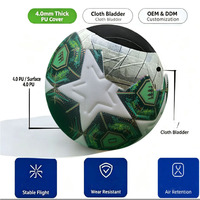 Nouveau ballon de football d'entraînement taille 5 de haute qualité, en PU, thermocollé, officiel, Balones De Futbol