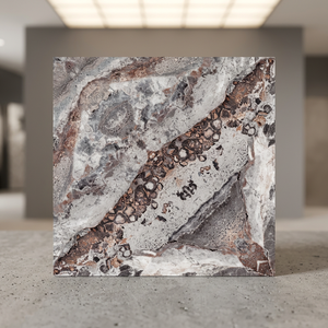 Carreaux de sol en céramique aspect marbre glacé Golden Vein White 16x16 pouces, qualité supérieure, imperméables et antidérapants - Product Image 4