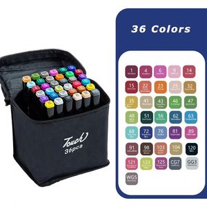 ชุดปากกามาร์คเกอร์แอลกอฮอล์แบบหัวคู่ 24 สี พรีเมียม หัวตัด 6-7 มม. หมึกถาวร สำหรับศิลปิน เด็ก วาดภาพ บรรจุภัณฑ์ปรับแต่งได้ - Product Image 3